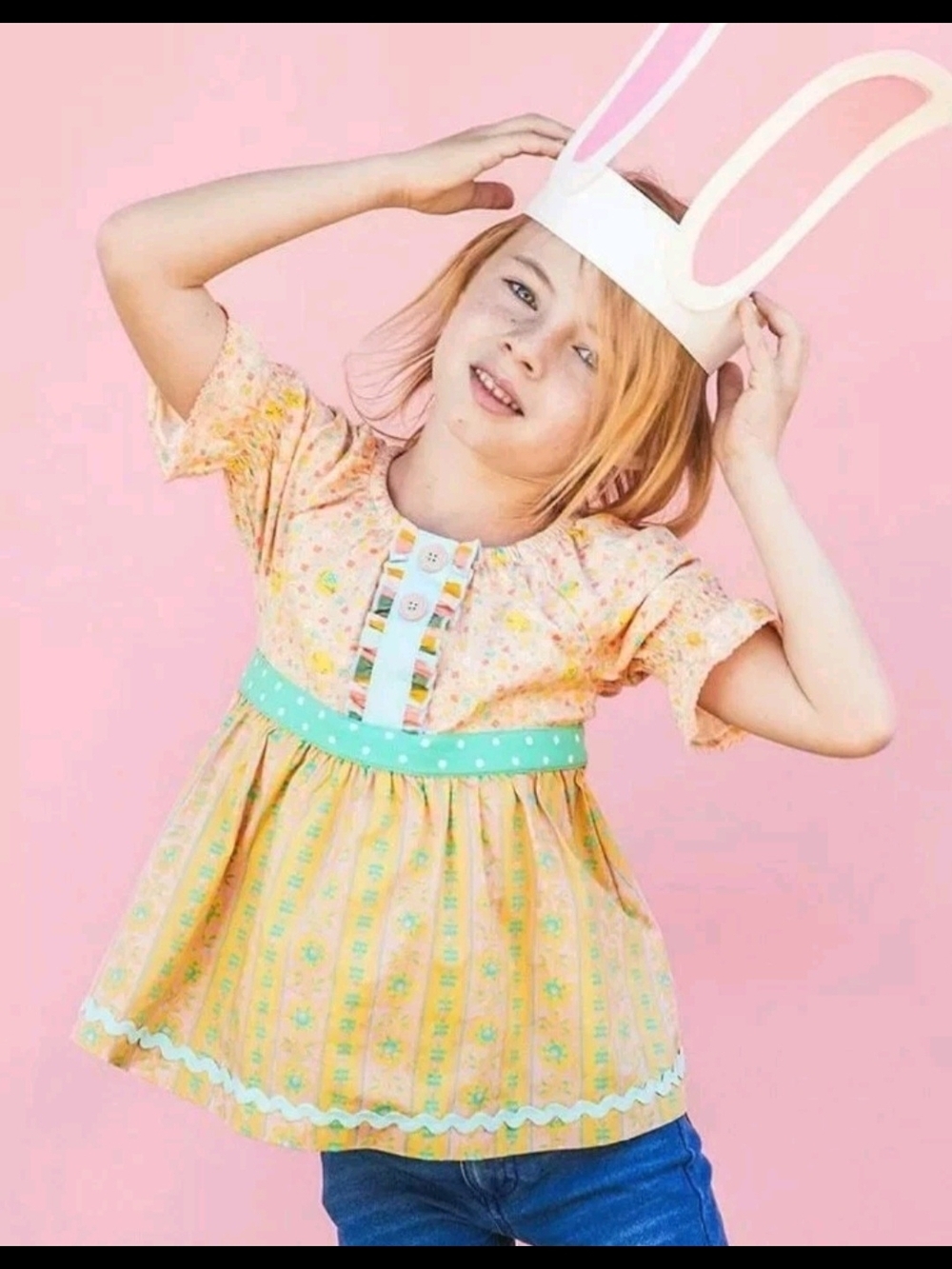 Matilda Jane Play Outside Tunic Girls Yellow Floral Size 6